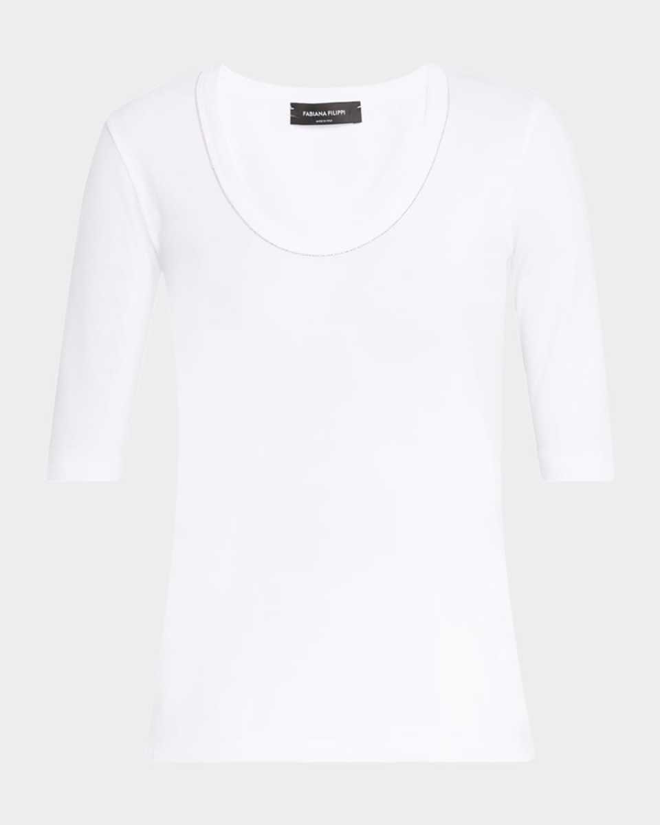 Filo Diamante-Trim Jersey T-Shirt